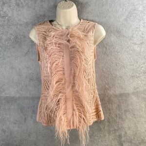 BCBGMAXAZRIA Top XS Lace Feather Fairy Going Out Showgirl‎ 1920s Burlesque